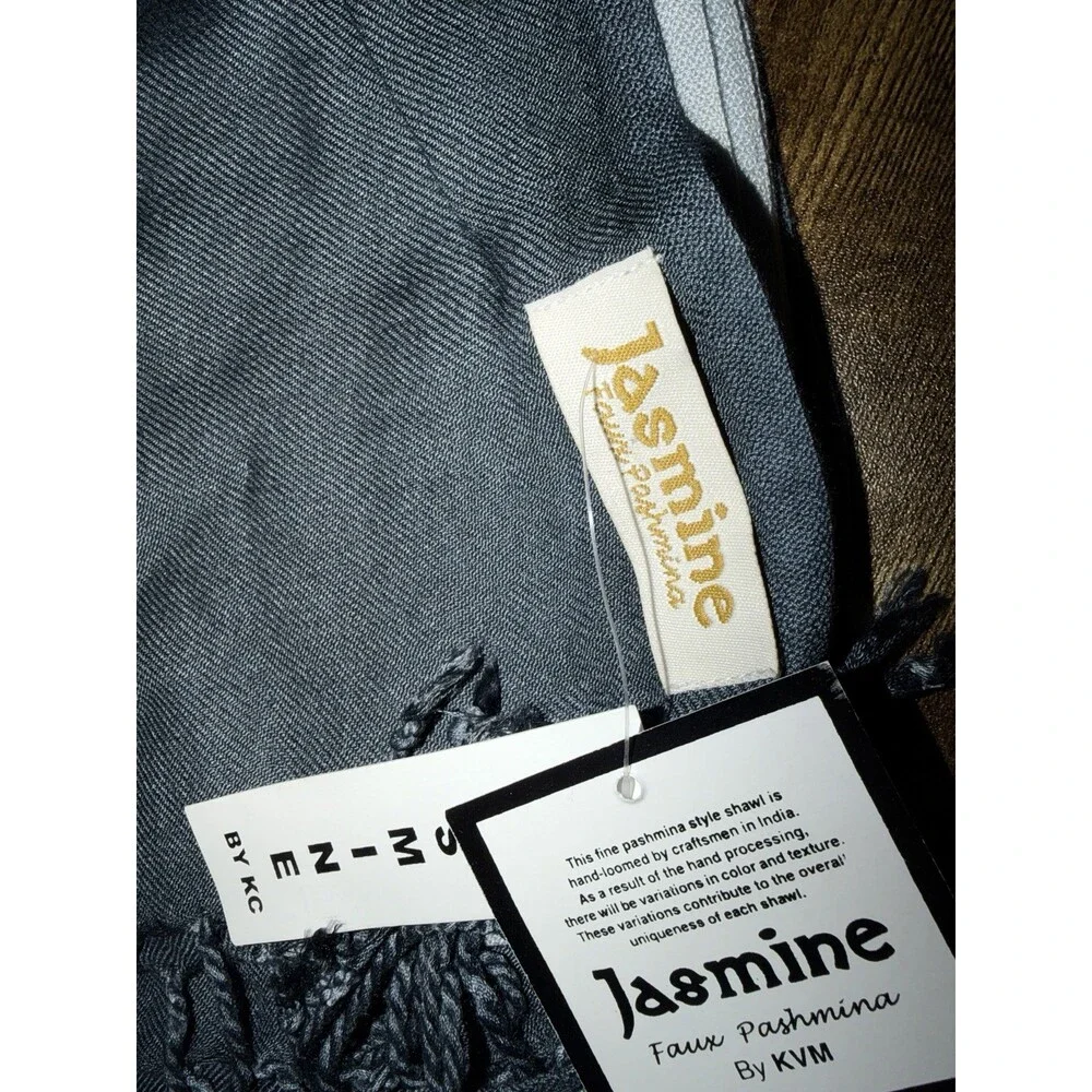NWT! JASMINE by KC Ombre Gradient Gray Color Scarf Shawl Wrap